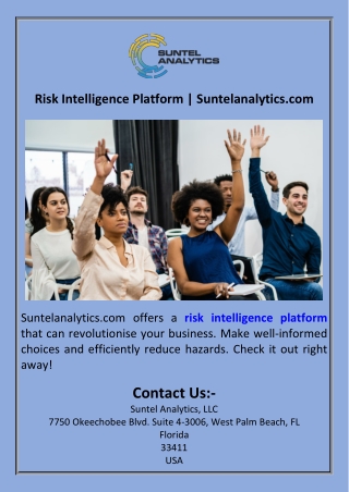 Risk Intelligence Platform  Suntelanalytics.com
