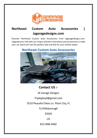 Northeast Custom Auto Accessories  Jagaragedesigns.com