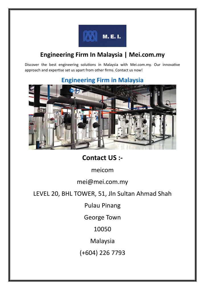 engineering firm in malaysia mei com my