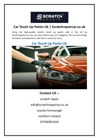 Car Touch Up Paints Uk  Scratchrepaircar.co.uk