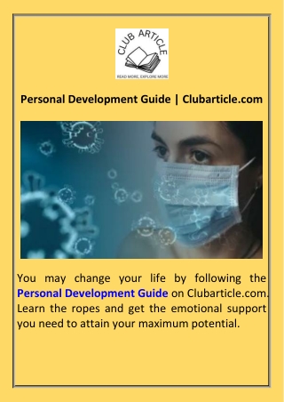 Personal Development Guide  Clubarticle.com