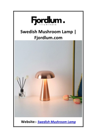Swedish Mushroom Lamp  Fjordlum.com