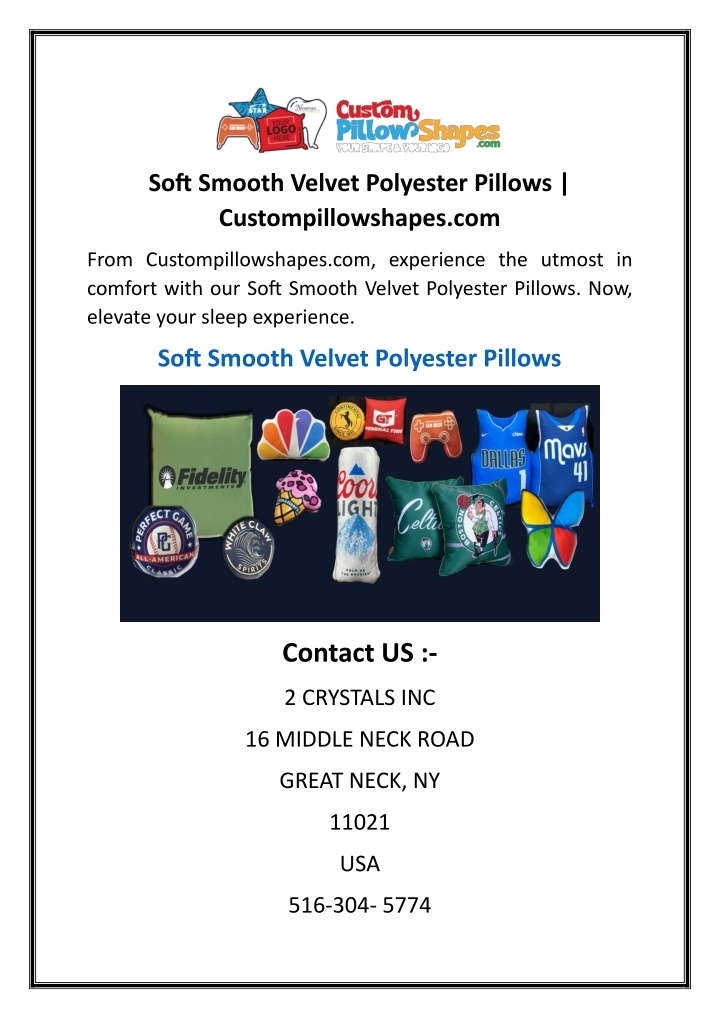 soft smooth velvet polyester pillows