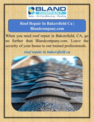 when you need roof repair in bakersfield