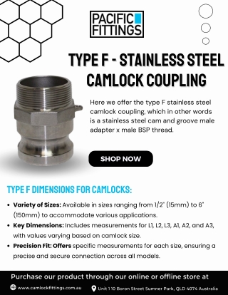 Type F - Stainless Steel Camlock Coupling