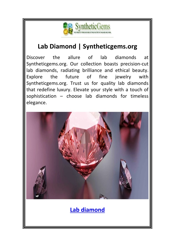 lab diamond syntheticgems org