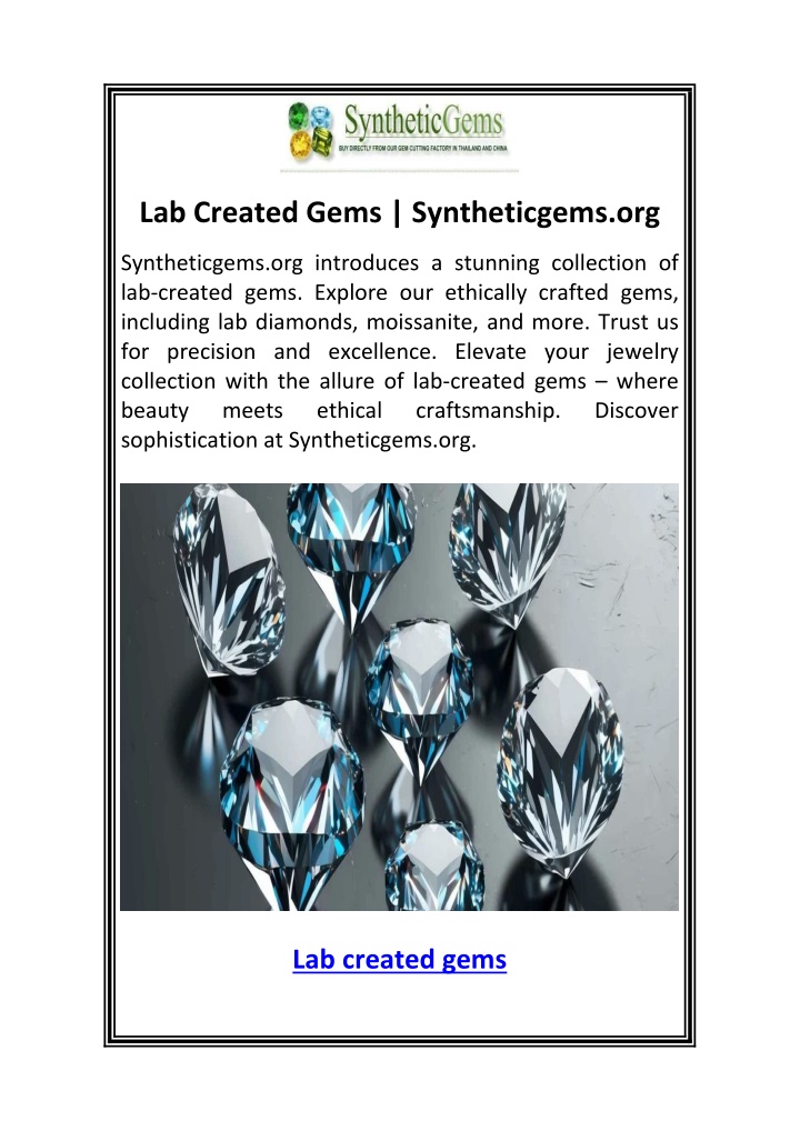 lab created gems syntheticgems org