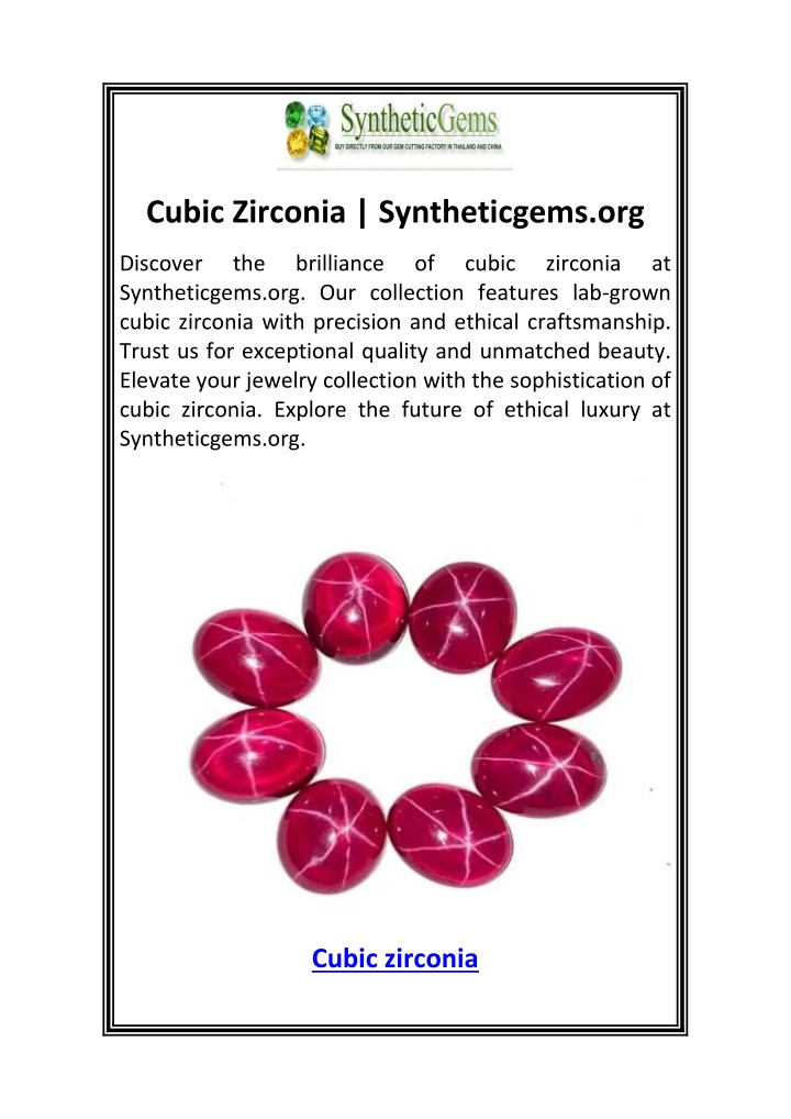 cubic zirconia syntheticgems org