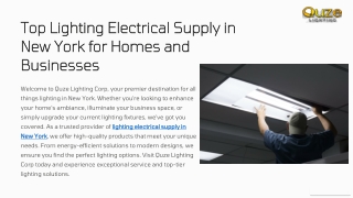 Top Lighting Electrical Supply in New York for Homes and Businesses