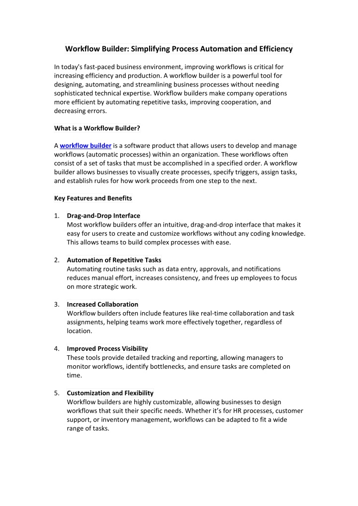 workflow builder simplifying process automation