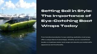 setting sail in style the importance