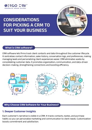 considerations for picking a crm to suit your