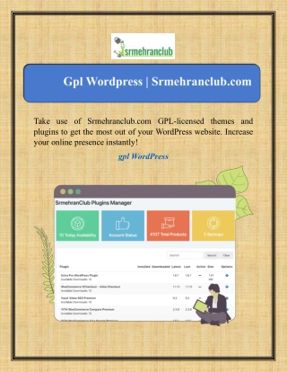 take use of srmehranclub com gpl licensed themes