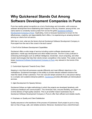 why quickensol stands out among software