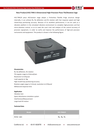 H32.TR4S 3-Dimensional High-Precision Piezo Tilt Rotation Sage