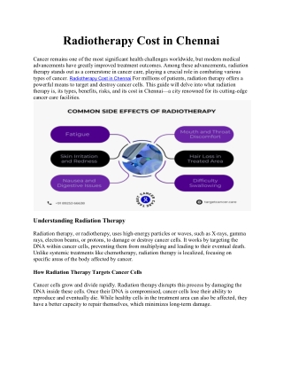 Radiotherapy Cost in Chennai PDF