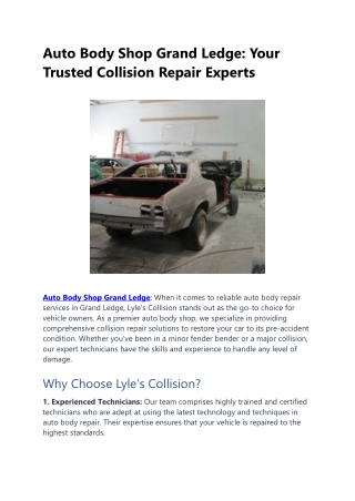 Auto Body Shop Grand Ledge Your Trusted Collision Repair Experts(2)