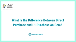 What Is the Difference Between Direct Purchase and L1 Purchase on Gem