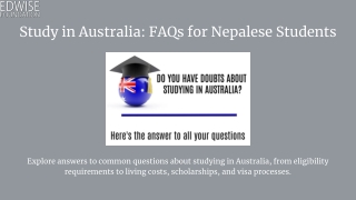 Study in Australia from Nepal: Your Guide to FAQs.