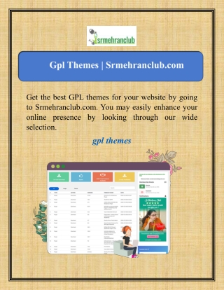 get the best gpl themes for your website by going