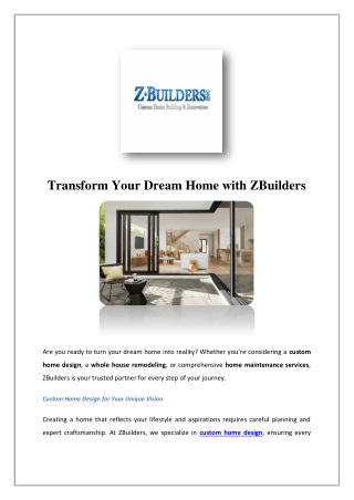 Home Renovation Experts | Zbuilders
