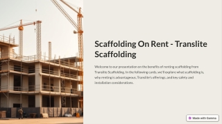 scaffolding on rent translite scaffolding