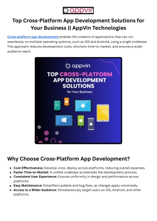 Best Cross-Platform App Development Company