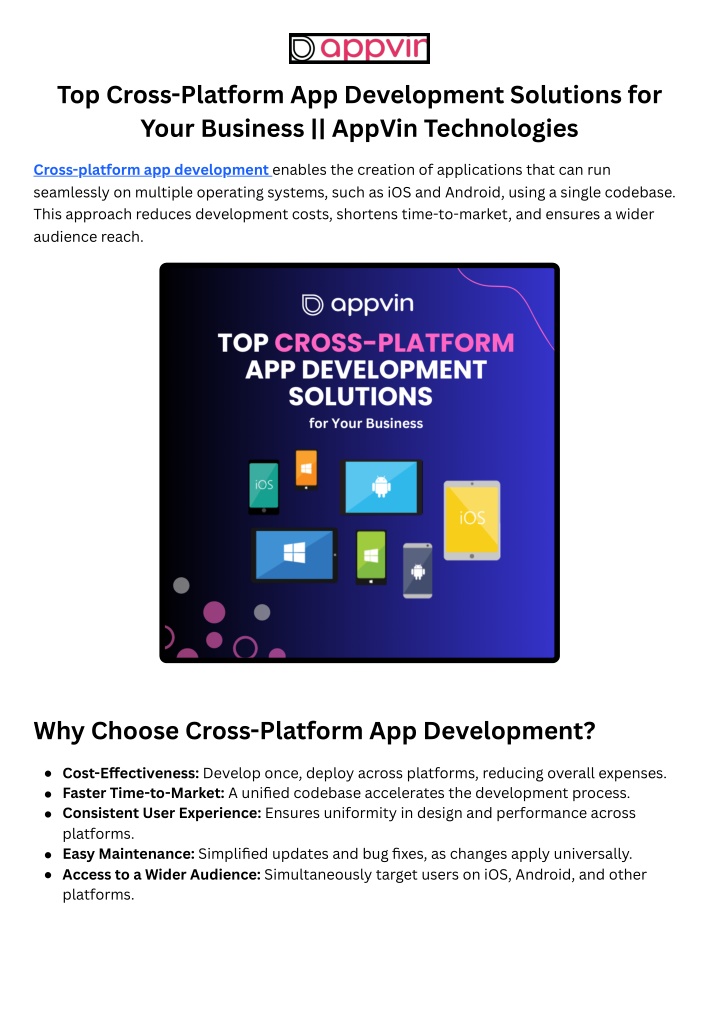 top cross platform app development solutions