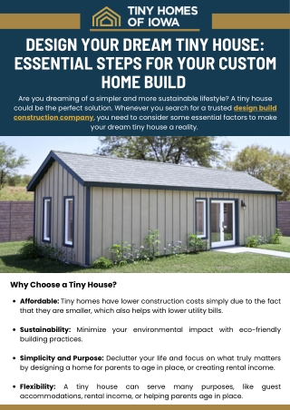 design your dream tiny house essential steps