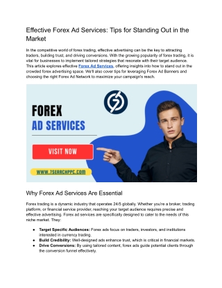 Effective Forex Ad Services_ Tips for Standing Out in the Market