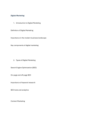 Digital marketing