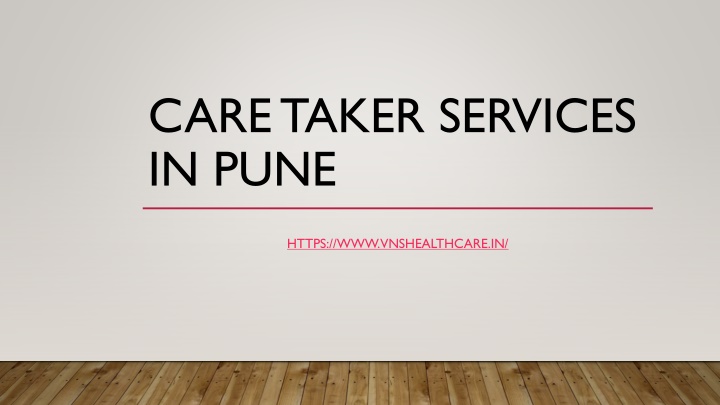 care taker services in pune