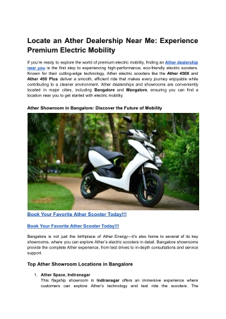 Locate an Ather Dealership Near Me_ Experience Premium Electric Mobility