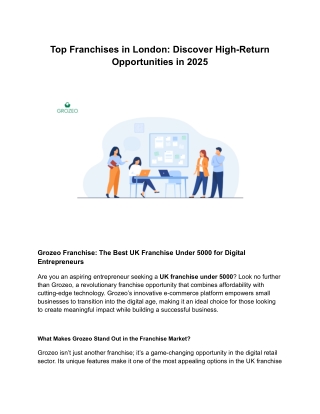 Top Franchises in London: Discover High-Return Opportunities in 2025