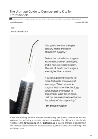 The Ultimate Guide to Dermaplaning Kits for Professionals - Dermaplane
