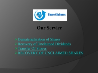 Share Claimers: Streamlined Dematerialization of Shares for Hassle-Free Manageme