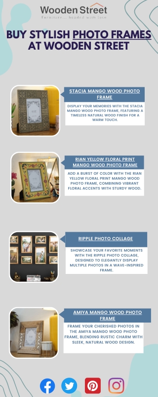 Buy Stylish Photo Frames at Wooden Street