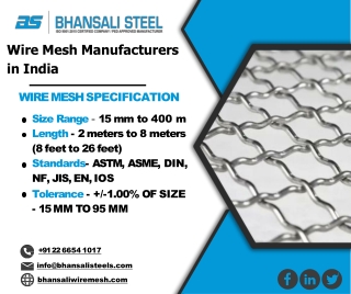 Wire Mesh | Stainless Steel Wire Mesh | Double Crimped Wire Mesh | Bhansali Wire