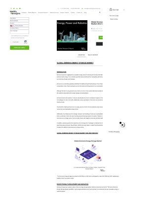 The Global Ammonia Energy Storage Market: Innovations, Challenges