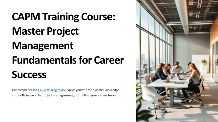 capm training course master project management