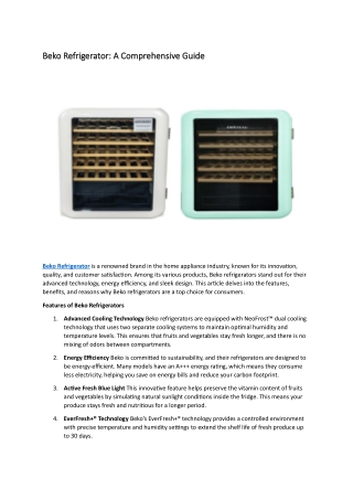 Beko_Refrigerator