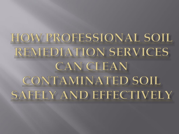 how professional soil remediation services can clean contaminated soil safely and effectively