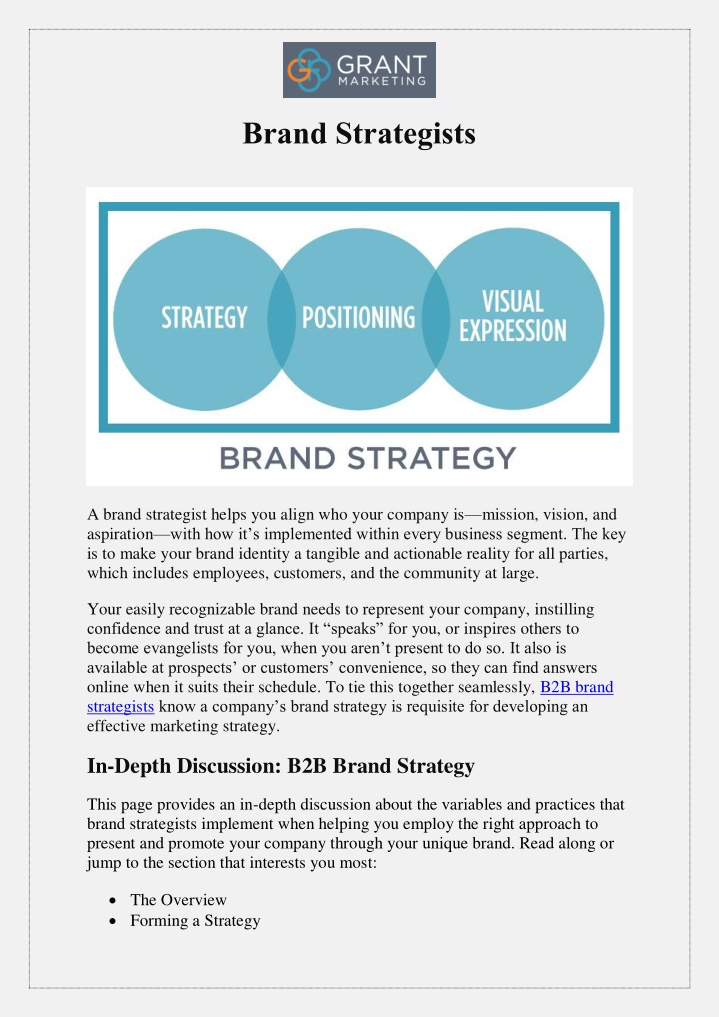 brand strategists