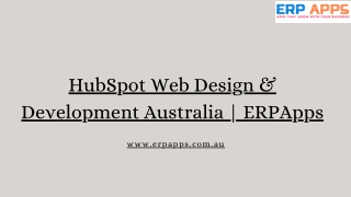 hubspot web design development australia erpapps