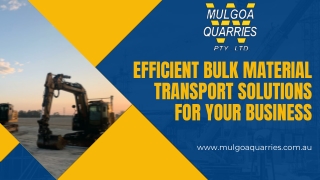 Efficient Bulk Material Transport Solutions for Your Business