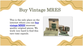 Buy Vintage MRES