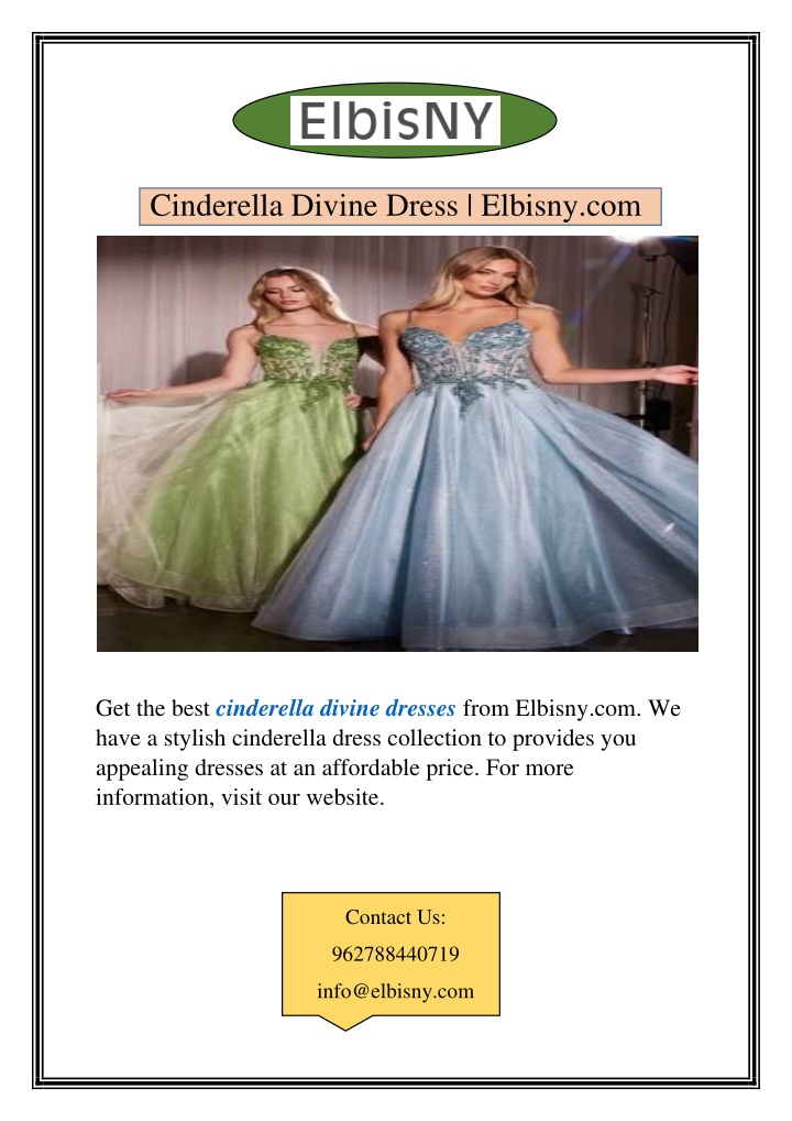 cinderella divine dress elbisny com