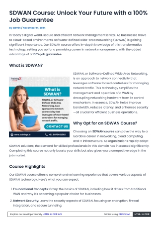 sdwan course unlock your future with