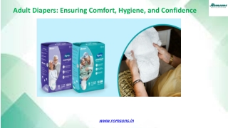 Adult Diapers: Ensuring Comfort, Hygiene, and Confidence