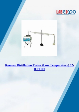 benzene distillation tester low temperature